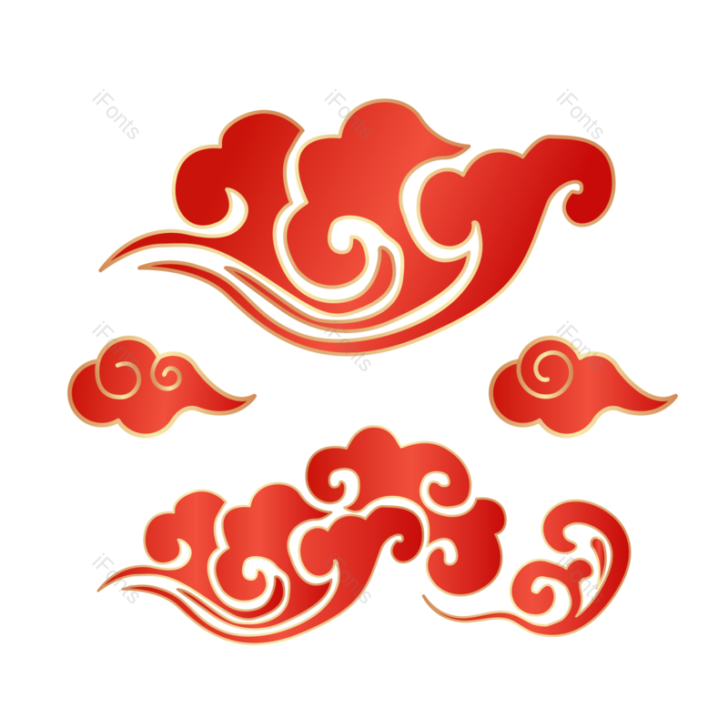 装饰图片,祥云元素,节日PNG,中国风免抠素材